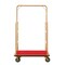 Global Industrial Gold Stainless Steel Bellman Cart Straight Uprights 6 Rubber Casters, 41-1/4L x 24W x 73H 985116GD - alternate 3